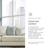 Signature Design by Ashley Monaghan Vintage Sofa with Accent Pillows, Reversible Cushions and Rolled Arms, Beige - Image 6