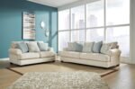 Signature Design by Ashley Monaghan Vintage Sofa with Accent Pillows, Reversible Cushions and Rolled Arms, Beige - Image 7