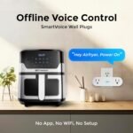 Emerson SmartVoice 2-in-1 Dual Wall Plug, Offline 30+ Voice Control Commands - No APP, No WiFi, No Setup, Smart Outlet Extender for Home and Office, Sleep & Wake Timer, ETL Listed - Image 6
