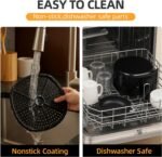 Air Fryer 6.5 QT Extra Hot Air Fryer for Crispy Cooking Bake Roast Nonstick High Gloss Black Finish Perfect for Healthy Meals Kitchen Appliance - Image 6