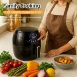 Air Fryer 6.5 QT Extra Hot Air Fryer for Crispy Cooking Bake Roast Nonstick High Gloss Black Finish Perfect for Healthy Meals Kitchen Appliance - Image 8