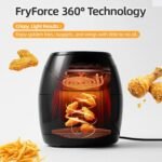 Air Fryer 6.5 QT Extra Hot Air Fryer for Crispy Cooking Bake Roast Nonstick High Gloss Black Finish Perfect for Healthy Meals Kitchen Appliance - Image 9