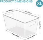 Vtopmart 6 PCS Clear Plastic Storage Bins, Pantry Organizer Containers with Handle for Refrigerator, Fridge, Cabinet, Kitchen, Countertops, Cupboard, Home Organization and Storage, XL - Image 3