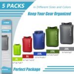 Frelaxy Dry Bag 3-Pack/5-Pack, Ultralight Dry Sack, Outdoor Bags Keep Gear Dry for Hiking, Backpacking, Kayaking, Camping, Swimming, Boating - Image 3