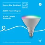 GE Lighting CYNC Smart LED Light Bulb, Color Changing Lights, Bluetooth and Wi-Fi Lights, Works with Alexa and Google Home, PAR38 Outdoor Floodlight (1 Pack) - Image 8