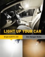 AUXITO 194 LED Bulb 6000K White 168 2825 W5W T10 Wedge 14-SMD Interior Car Bulbs Replacement for Dome Map Door Courtesy Trunk Parking License Plate Lights Tail Light Assemblies, 10 PCS - Image 4