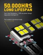 AUXITO 194 LED Bulb 6000K White 168 2825 W5W T10 Wedge 14-SMD Interior Car Bulbs Replacement for Dome Map Door Courtesy Trunk Parking License Plate Lights Tail Light Assemblies, 10 PCS - Image 5