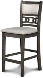 New Classic Furniture Gia Counter Table with Two Chairs and Storage Shelf, 30-Inch, Gray - Image 5