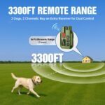 2 in 1 Dog Shock Collar & Ultrasonic Bark Deterrent Device – 3300FT Remote Training E Collar with Beep, Vibration & Safe Shock, IP67 Waterproof & Rechargeable for Small Medium Large Dogs - Image 5