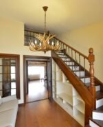 Rustic Antler Chandelier Lighting,Retro Deer Antler Chandelier 6 Light,E12 Base, Deer Horn Ceiling Pendant Light Fixtures for Home Hotel Store (6 lamp arms + 3 arms) - Image 4
