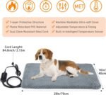 INVENHO Heated Dog Bed, Waterproof Adjustable Temperature Dog Cat Heating Pad with Timer, Indoor Pet Heating Pad for Cats Dogs Electric Pads for Dogs Cats, Pet Heated Pad (M: 28" x 20") - Image 8
