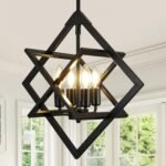 18" Modern Pendant Lights Kitchen Island, 4-Light Matte Black Farmhouse Pendant Light Fixtures, Industrial Hanging Pendant Lights Fixture for Kitchen Island Dining Room Bedroom Hallway Foyer Entryway - Image 2