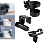 3PCS Ice Fishing Sled Rod Holder & Cup Drink and Tool Holder, Bucket Fishing Rod Holders Pole Holders,Plastic Ice House Sled Rod Buckets Storage Rack Hands-Free Gear Accessories for Riverbank Lakeside - Image 2
