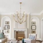 ACANER Modern Gold Chandelier, 12- Light Large Chandelier for High Ceilings, 35 inch 2-Tier Candle Style Rustic Hanging Light Fixture for Living Room Foyer Entryway - Image 2