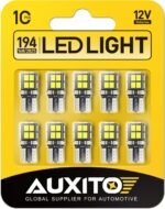 AUXITO 194 LED Bulb 6000K White 168 2825 W5W T10 Wedge 14-SMD Interior Car Bulbs Replacement for Dome Map Door Courtesy Trunk Parking License Plate Lights Tail Light Assemblies, 10 PCS - Image 2
