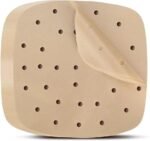 Air Fryer Parchment Paper Liners: 200PCS 8.5 inch Square Perforated parchment paper for Air Fryer, Premium Bamboo Steamer Liner for Air Fryers Baking Cooking Oven - Image 2