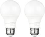 Amazon Basics A19 Dusk to Dawn Sensor LED Outdoor Light Bulb, 60W Equivalent, Energy-Efficient 9W, Daylight 5000K, E26 Base, 10,000 Hours, 2 Count (Pack of 1) - Image 2