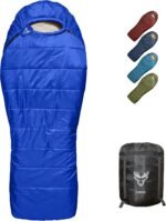 Azitrek 0 Degree Camping Sleeping Bags Mummy for Adults Youth | XXL Big and Tall 3-4 Season Warm and Cool Winter Cold Weather Sleeping Bag w. Compression Sack | Side Sleeper Friendly - Image 2