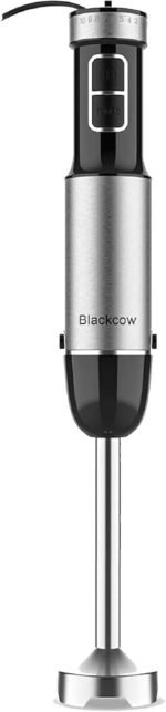 Blackcow Immersion Blender Handheld, 800W Powerful Electric Hand Blender with Titanium Alloy Blades, 12 Speeds & Turbo, Electric Hand Mixer for Smoothies, Soups, Baby Food and Purees - Image 2