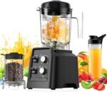 Blender with Self-Cleaning & Dry Grinder - 1400W Professional Blender for Smoothies and Ice Crushing, Dishwasher Safe 68oz Jar, Includes 27oz Mill for Spices & Coffee, Black - Image 2
