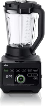 Braun TriForce Power Blender - Powerful 1600 Watt Countertop Blender with 10 Manual Speeds, 3 Texture & 6 Food Settings, Stainless Steel Blades, Auto-Clean, Heated Blending Function for Soups - Image 2