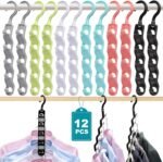 Closet Organizers and Storage,Upgraded Organization and Storage Clothes Hanger,12 Pack College Dorm Room Essentials,Sturdy Closet Organizer Home Essentials Space Saving Hangers for Thick Clothe - Image 2