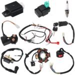 Complete Electrics Wiring Harness Kit, Coil Stator Solenoid Relay CDI Spark Plug for 4 Wheelers Stroke ATV 50cc 70cc 90cc 110cc 125cc Go Kart Pit Quad Dirt Buggy Bike Parts - Image 2