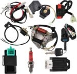Complete Electrics Wiring Harness Stator Coil CDI Switch lock Ignition Switch Solenoid Relay Spark Plug for 4 Stroke ATV 50cc 70cc 110cc 125cc Pit Quad Dirt Bike Go Kart - Image 2