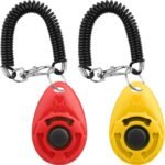 Diyife Dog Clicker for Training, 2 Pack Dog Training Clicker, Clicker Dog Training with Wrist Strap, Pet Training Clicker, Perfect for Dog Cat Puppies Behavioral Training (Red and Yellow) - Image 2