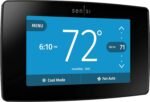 Emerson Sensi Touch Wi-Fi Smart Thermostat with Touchscreen Color Display, Works with Alexa, Energy Star Certified, C-wire Required, ST75 Black 5.625" x 3.4" x 1.17" - Image 2