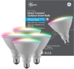 GE CYNC Smart LED Light Bulbs, Color Changing Lights, Bluetooth and Wi-Fi Lights,Compatible with Alexa and Google Home, PAR38 Outdoor Floodlight Bulbs (4 Pack) - Image 2