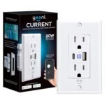 Geeni Current Smart Wi-Fi Outlet with 2 Fast Charge USB Ports (20W USB-C PD & Quick Charge USB-A), Voice Control, No Hub Required, Compatible with Alexa & Google Home - Image 2