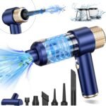 JONYJ Handheld Car Vacuum Cleaner, 16000PA Hand Held Vacuum Portable Cordless, 2 in 1 Air Duster and Vacuum Cleaner with LED Light, Multi-Nozzles, 120W High Power Mini Vacuum for Home, Pet, Office - Image 2