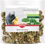 Kaytee Granola Bites with Super Foods Spinach and Kale for Pet Birds, Conure, Cockatiel, Lovebird, Parakeet, Amazon, African Grey, Ecletus, Pionus, Cockatoos and Macaws, 4.50 Ounce (Pack of 1) - Image 2