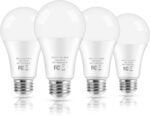 LED Light Bulbs, 100 Watt Equivalent A19, 13W 5000K Daylight White 1500 Lumens Non-Dimmable Bright E26 Edison Medium Screw Bulbs for Home Bedroom Kitchen Living Room Office Lamp, 4-Pack - Image 2