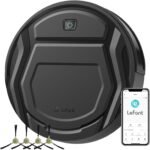 Lefant M210 Robot Vacuum Cleaner, 120-Min Runtime, Compact Design, Powerful Suction, Low Noise, Wi-Fi/App/Voice Control, Self-Charging, Scheduled Cleaning, Ideal for Pet Hair and Hard Floors, Black - Image 2