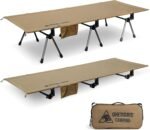 ONETIGRIS SUPRANUBIS Camping Cot, Height Adjustable with Cot Leg Extenders, Strong Support 330lbs, Lightweight Comfortable Folding Bed for Camping, Hiking, Travel, Truck, Beach, Office Nap - Image 2