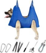 Pet Grooming Hammock for Medium/Large Dogs with Nail Clippers/Nail Trimmers/Grooming Scissors, Dog Grooming Harness for Nail Trimming, Pet Grooming Sling Helper - Image 2