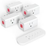 SURNICE Remote Control Outlet 15A Wireless Light Switch for Household Appliances, 260 FT Range, Electrical Outlet Switch, FCC Certified, ETL Listed, 4 Outlets + 1 Remote - Image 2