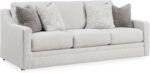Signature Design by Ashley Maitelynn Contemporary Sofa with Accent Pillows, Reversible Cushions and Sloped Arms, Light Gray - Image 2