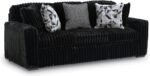 Signature Design by Ashley Midnight-Madness Modern Anti Sage Sofa with Reversible Cushions, Black - Image 2