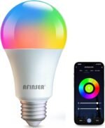 Smart Light Bulbs,WiFi & Bluetooth LED Light Bulb That Compatible with Alexa & Google Home, Color Changing Light Bulb, 10W A19 E26 2.4Ghz WiFi Light Bulbs 60 watt Equivalent, 800lm Dimmable - Image 2