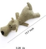 Soft Chew Toy for Dog Cute Durable Dog Toy Stuffed Animal Dog Plush Toy Puppy Pet Mutt Toy Plush Dog Chew Toy Suitable for Large, Medium and Small Dogs Green The Wolf - Image 2