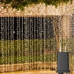 Solhice LED Curtain Lights Outdoor 40ft x10ft, 800 LED Plug in Hanging String Lights Indoor, Christmas Twinkle Lights Backdrop for Outside Backyard Patio Wedding Décor, Warm White (Not Connectable) - Image 2