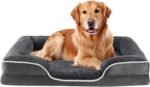 Sweetcrispy Orthopedic Dog Bed, XL Large Memory Foam Puppy Cat Bed with Washable Waterproof Removable Cover & Non-Slip Bottom for Pet Calming Sleeping (42"x32", Gery) - Image 2
