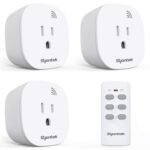 Syantek Remote Control Outlet Wireless Light Switch for Household Appliances, Expandable Remote Light Switch Kit, Up to 100 ft Range, FCC Certified, ETL Listed, White (3 Outlets + 1 Remotes) - Image 2