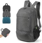 TANTOMI Ultra Lightweight Packable Backpack 25L - Foldable Hiking Daypack for Travel, Compact Pocket Gym Sack & City Commuting Gear - Gray - Image 2