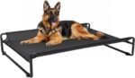 Veehoo Original Outdoor Elevated Dog Bed, Cooling Raised Dog Cot for Large Dogs, Portable Standing Pet Hammock Platform with Washable Breathable Mesh, No-Slip Feet, X-Large, Black, CWC2201 - Image 2