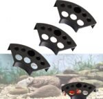 WQHLONGBO 3 Pcs Shrimp Cave Aquarium Decor,Shrimp Tunnel, Fish Tank Hideout, Fish Cave for Aquarium Shrimp Cave Fish Tunnel Shrimp Hides for Aquarium Fish Tank Accessories Decor(Black) - Image 2