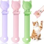 WRW 3 Pcs Cat Treat Spoon, Lickable Cat Treat Spoon Squeeze for Small Pets, Multi-Function Cats Treat Feeder for Licky Treats & Wet Food - Image 2
